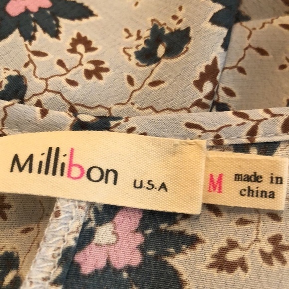 Millibon 100% Viscose Spaghetti Strap Swing Crop Top Size M - Picture 7 of 8